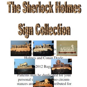 Scrollsaw Sherlock Holmes Sign Pattern Collection