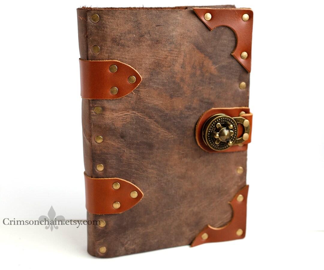 Brown Leather Sketchbook Cover Large by Crimson Chain Etsy