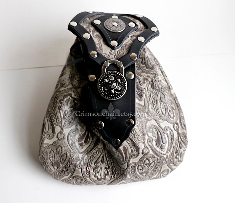 Grey Embossed Fancy Locking Sporran by Crimson Chain Etsy