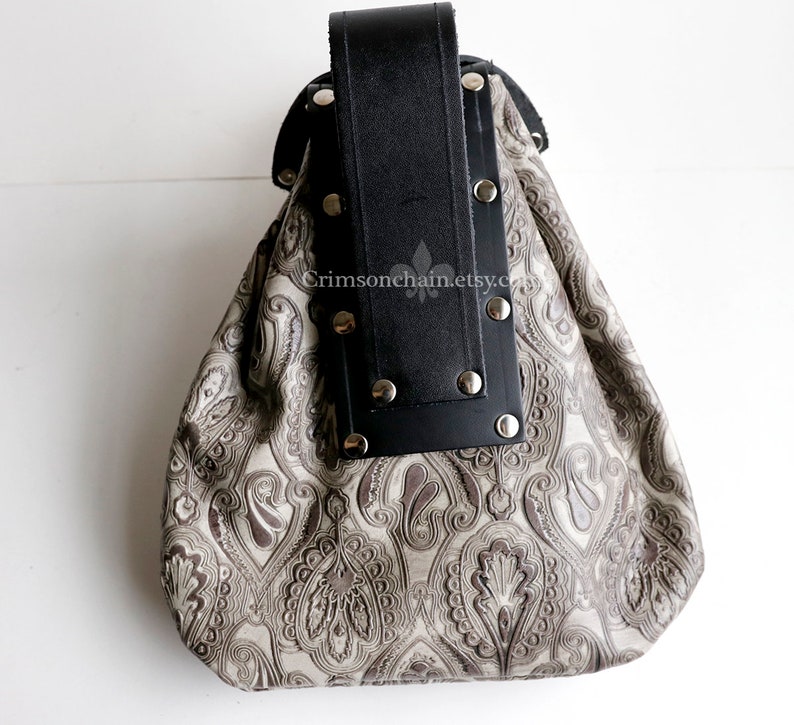 Grey Embossed Fancy Locking Sporran by Crimson Chain Etsy