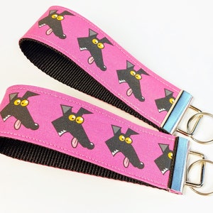 sighthound key fob, large keychain pink, key chain lanyard whippet galgo greyhound fob Skipworth / Derp green