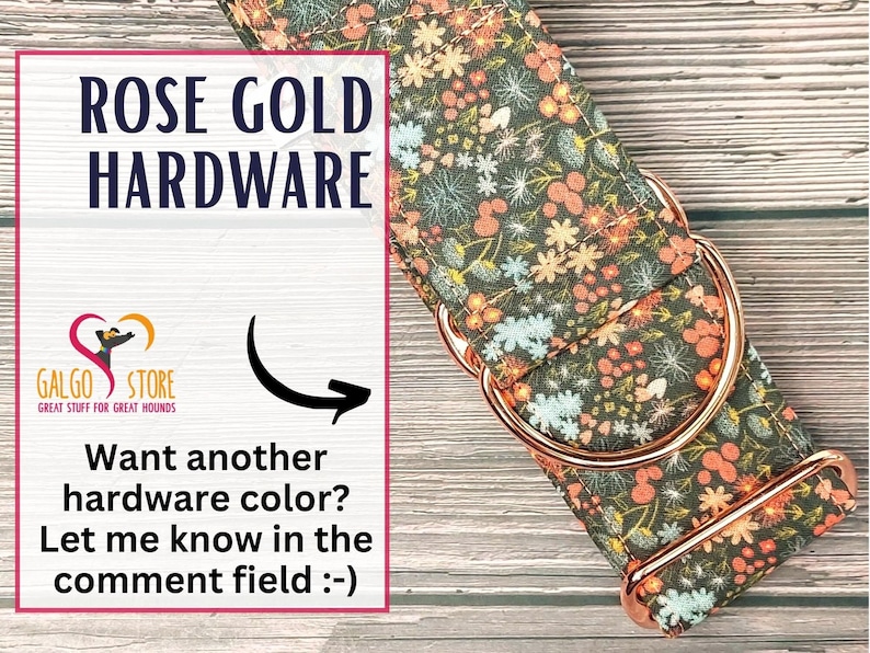 flower dog collar, brown orange fabric greyhound collar, floral martingale collar or buckle, whippet collar / asters image 7
