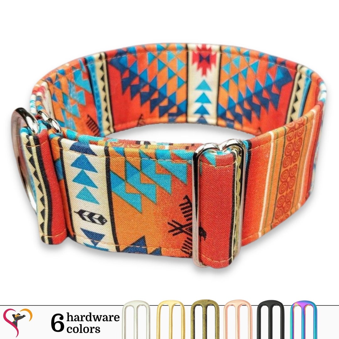 Aztec Dog Collar Southwest Greyhound Collar Boy Dog Collar Etsy