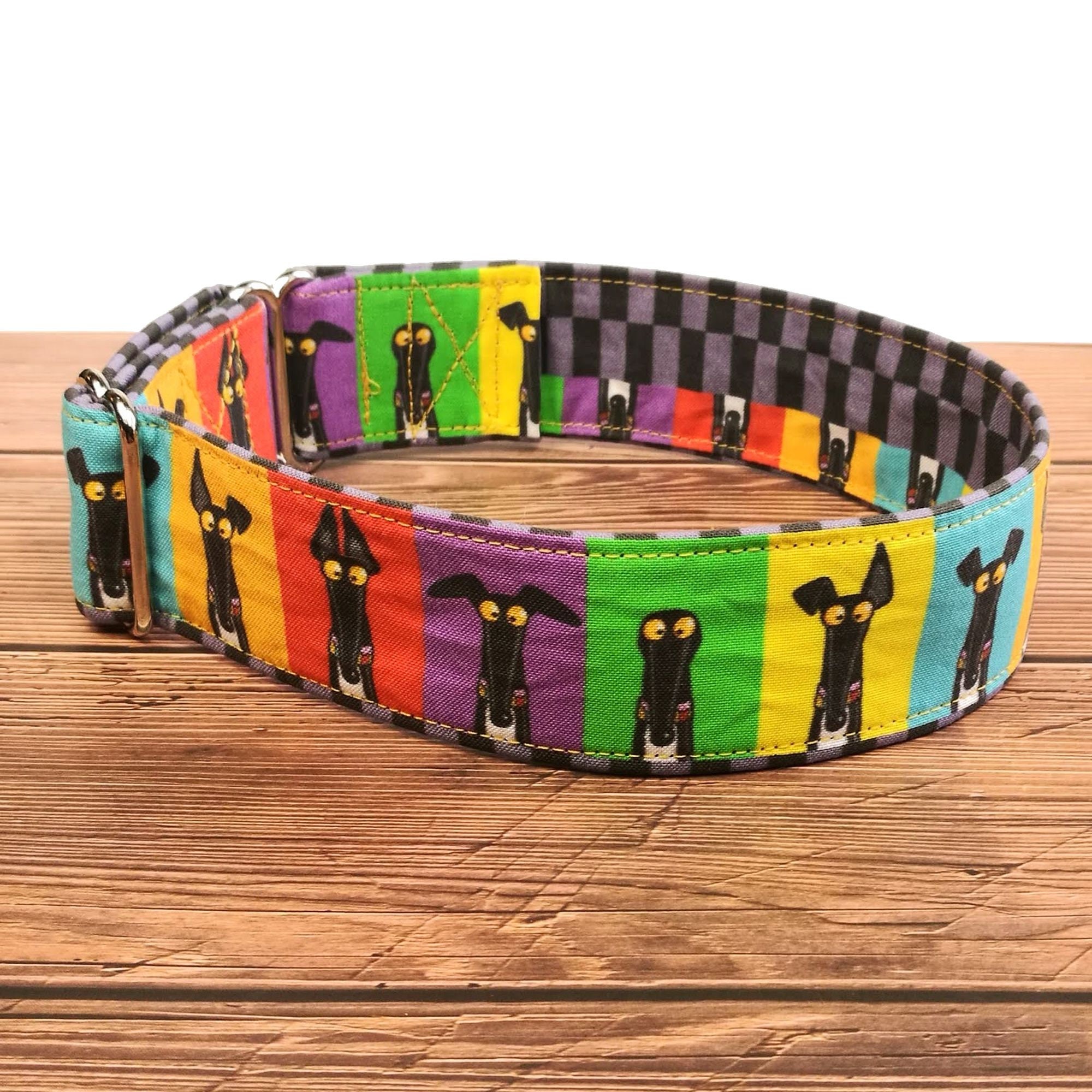 Greyhound collar fabric dog collar Richard Skipworth Etsy