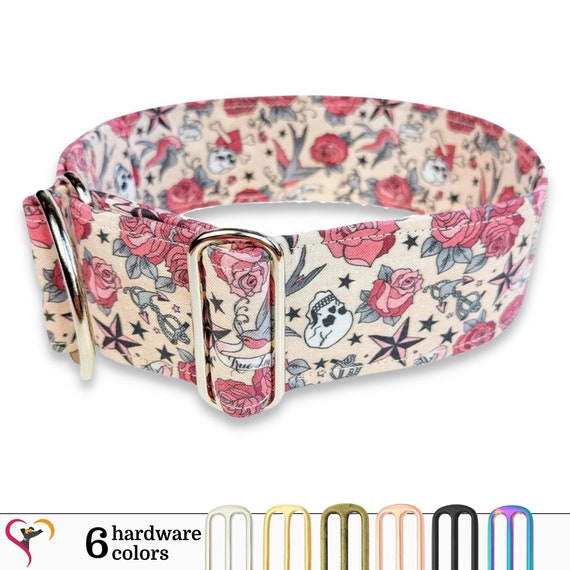 Dog collar with clearance roses