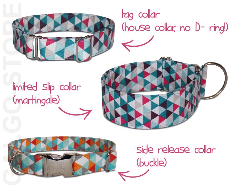 Blue Dog Collar Fabric Dog Collars Hearts and Roses Etsy UK