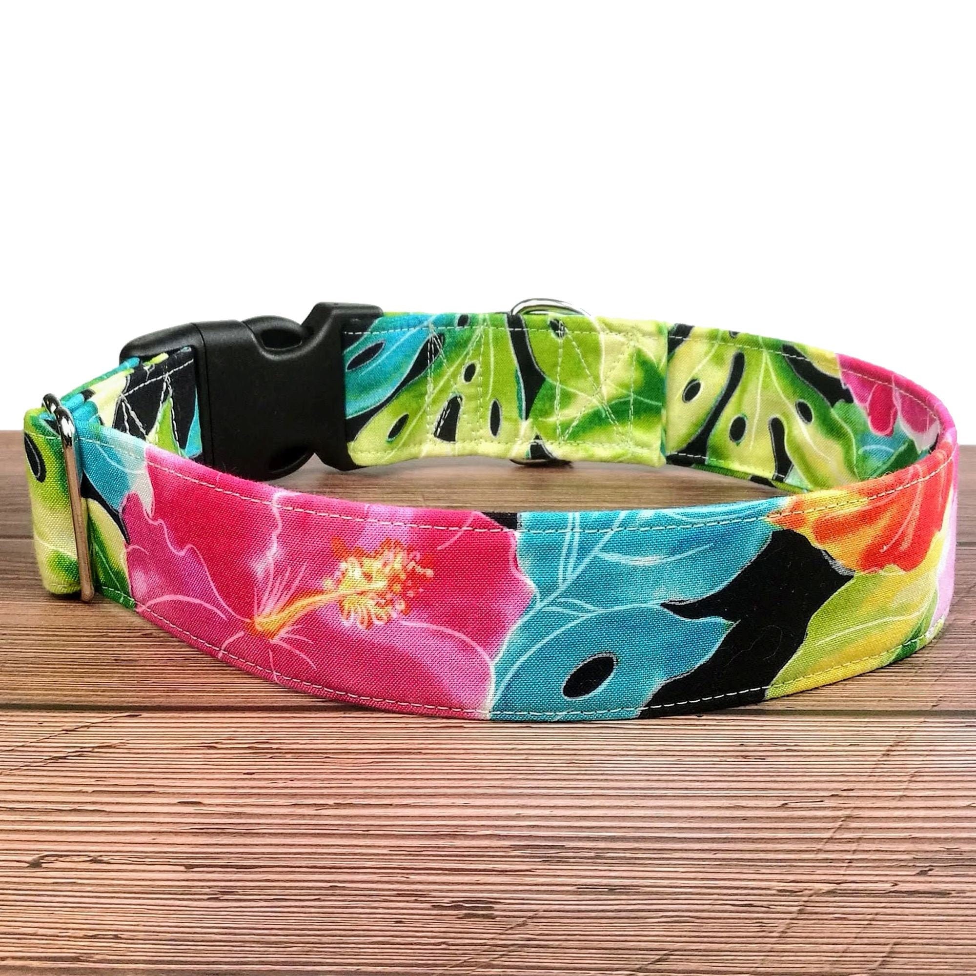 hibiscus dog collar
