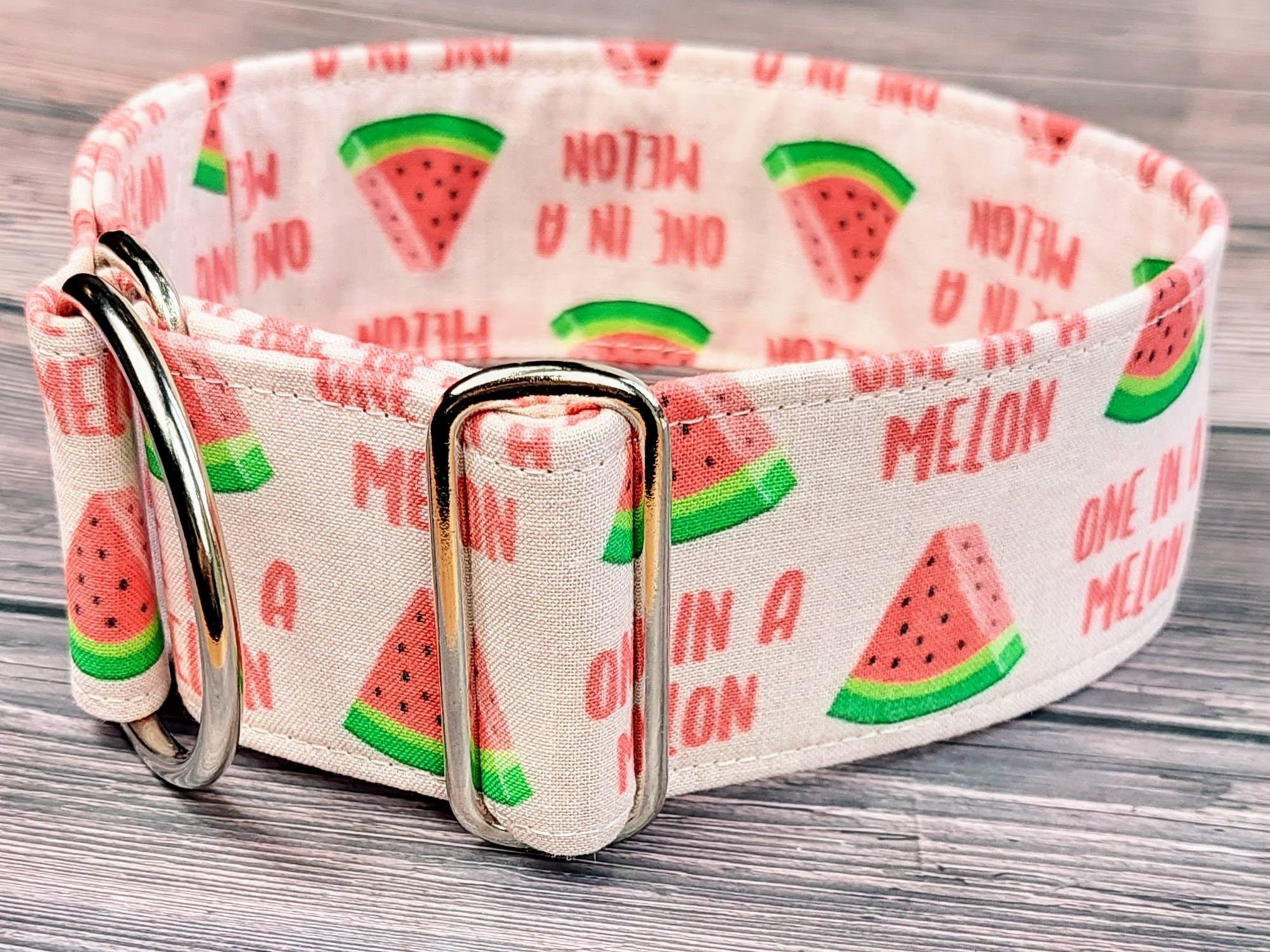 collier rose pour chien martingale melon collier étrangleur rose, collier pour lévrier collier pour whippet / un dans un melon