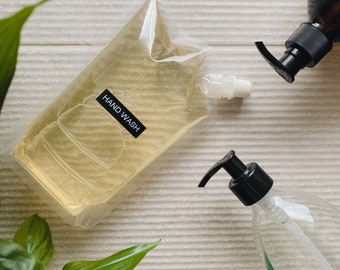 Luxury Hand Soap - 400ml - Refillable - Liquid Hand Wash - Refill Pouch - Eco Living - Cruelty Free - Vegan - Skincare - Scented - Nourish