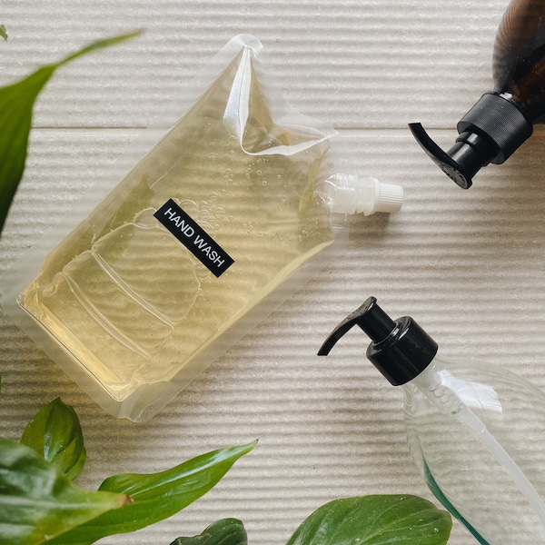 Luxury Hand Soap - 400ml - Refillable - Liquid Hand Wash - Refill Pouch - Eco Living - Cruelty Free - Vegan - Skincare - Scented - Nourish