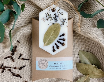 Natural Room Fragrance | REVIVE | Scented Hanger - Soy Wax Tablet - Aromatherapy - Wellbeing - Botanical - Decoration - Uplifting - Vegan