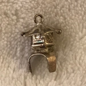 Vintage Thailand Tibetian Thai house Sterling Silver 925 Charm or Pendant