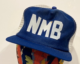 NMB Royal Blue panel white baseball team Vintage Snap back hat