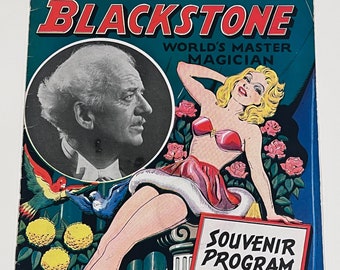 Blackstone the Magician Pin up Graphic EC Stoner Souvenir Program Vintage