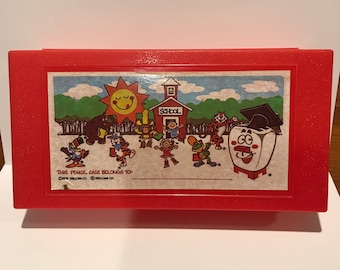 Vintage Kellogg Toucan Sam Tony Tiger School Pencil Tape Craft Box 1979 by Empire