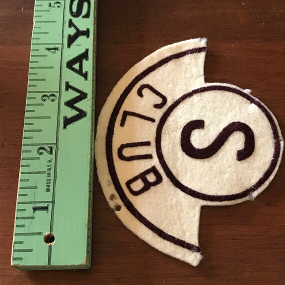 Vintage "S" Club Letterman Biker Jacket Patch - image 4