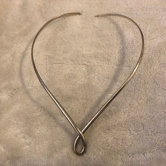 Vintage Choker Twist Minimalist Simple Sterling Silve… - Gem