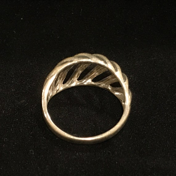 Vintage Raised Slit Basket design 925 Sterling Si… - image 2