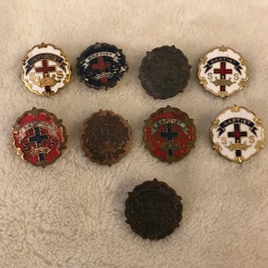 Vintage Religious Baptist Methodist various condition attendance Pinback Buttons