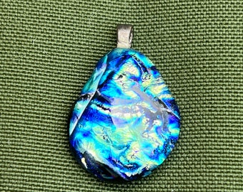 Vintage Modernist Ocean Abstract Blue pendant