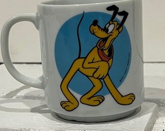 Vintage Walt Disney Productions Japan Pluto Dog Coffee Tea Mug