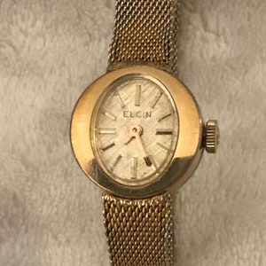 Vintage Elgin Automatic Gold tone stainless steel back Women&#39;s Watch