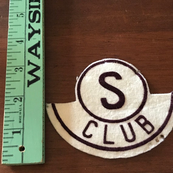 Vintage "S" Club Letterman Biker Jacket Patch - image 5