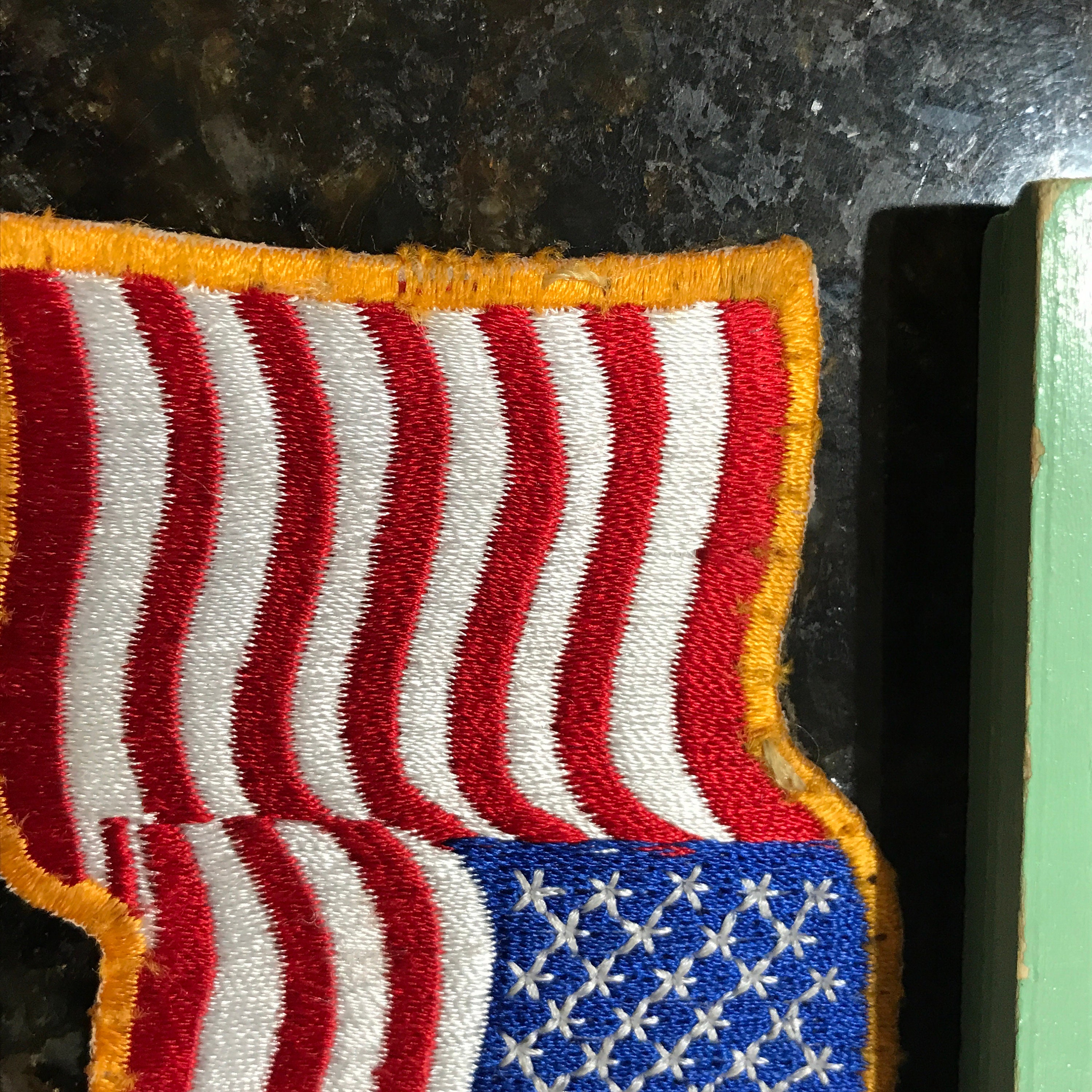 Vintage Indian Backward American Flag Motorcycle Biker Jacket Patch