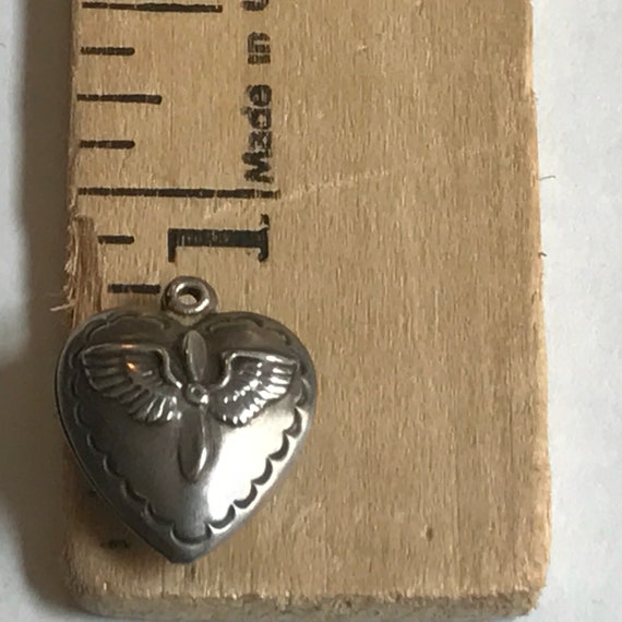 Vintage Puffy Heart Military Medical Sterling Silver … - Gem