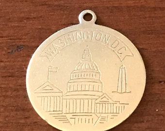 Vintage Washington DC National Capital Sterling Silver Charm or Pendant