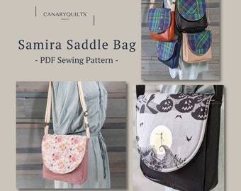 Saddle Bag PDF Pattern Download - Samira Cross Body Saddle Bag PDF Pattern