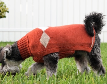 Dog Sweater - Bobbie "Sutti" Sweater - Argyl Style