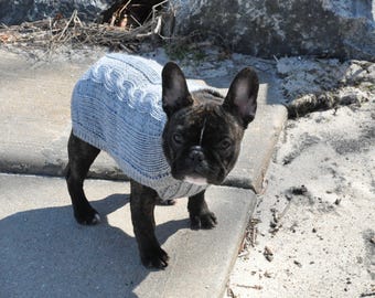 Dog sweater - "cable" made of Alpaca wool