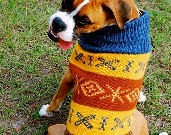 Dog sweater - "ANTAY" sweater in an Scandinavian colored