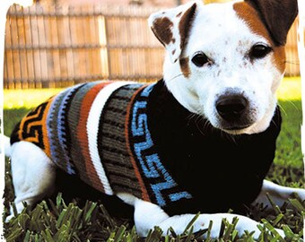Dog Sweater - "Allpa" inspired by Inca pottery designs, Craft-style
