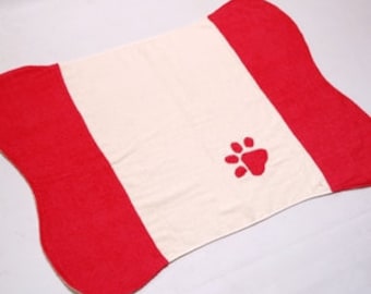 DOG BONE TOWEL with novel bone-shaped design made of Peruvian Cotton!