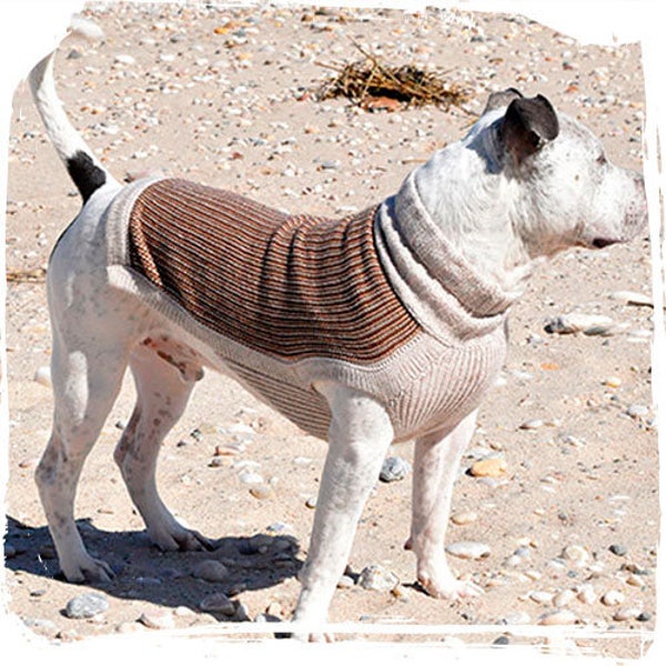 Dog Sweater - "Aklla" a dog sweater in a variety of earth tones and green tones