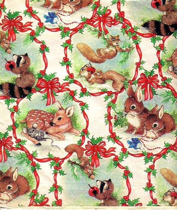 Retro Vintage Christmas Critters 8x10 Handmade Craft Fabric Etsy