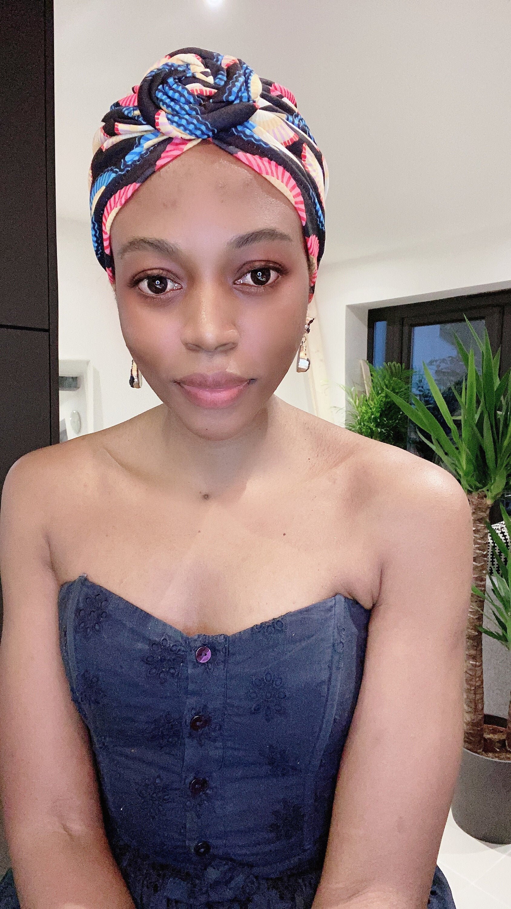PRE-TIED TURBAN Adaeze  |Headwrap|boho| chemo gift| Wax print Head wr…