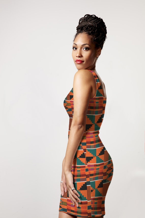 kente bodycon dress
