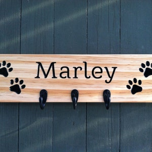 Custom Dog Leash Holder, Personalized Dog Leash Holder, Dog Leash Hook, Dog Leash Hooks, Dog Leash Hanger, gift for dog lovers