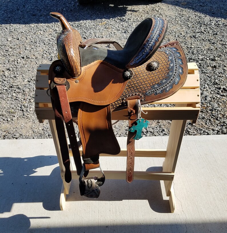 Wood saddle Stand Wooden Saddle Rack Horse Saddle Stand Etsy