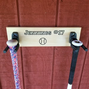 Custom Baseball Bat Rack, Custom Baseball Bat Holder, Personalized Baseball Bat Rack, Personalized Baseball Bat Holder, Baseball Bat Display