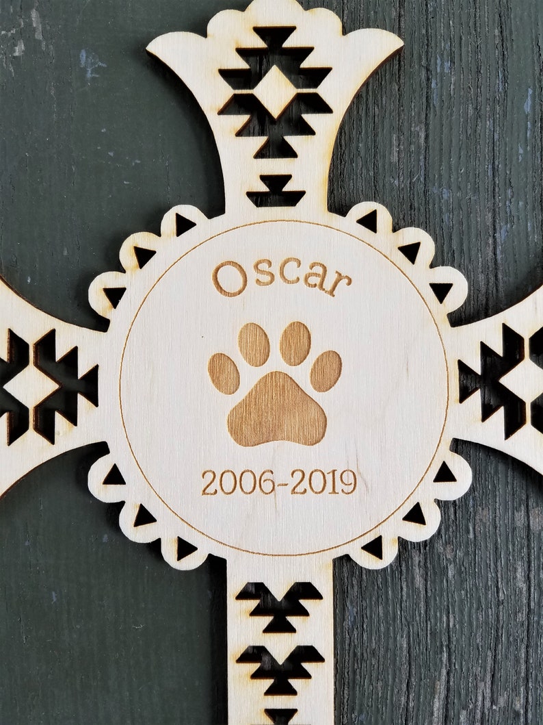 Personalized Dog Memorial Cross Custom Dog Name Memorial Pet Etsy