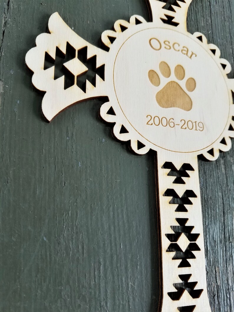 Personalized Dog Memorial Cross Custom Dog Name Memorial Pet Etsy