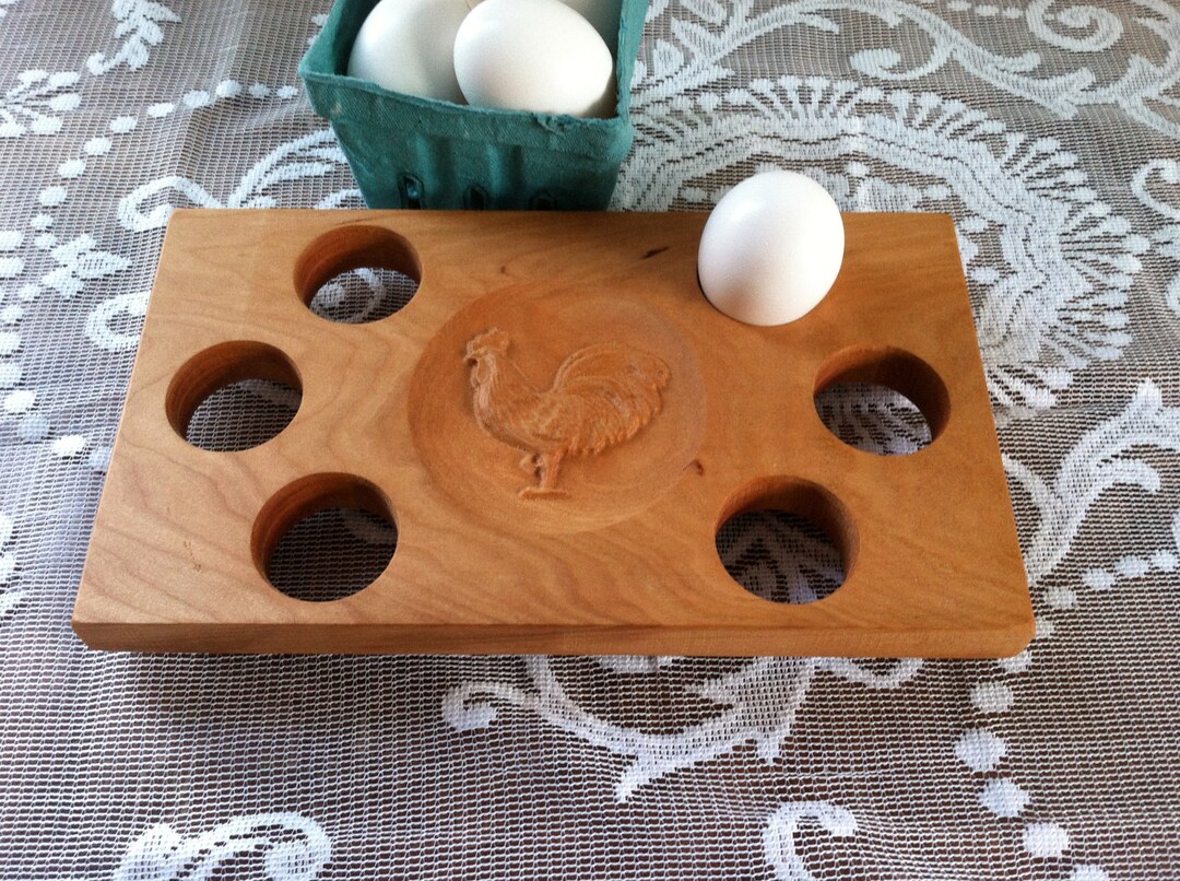 Wood Egg Tray Wood Egg Holder Wooden Egg Rack Boiled Egg Etsy