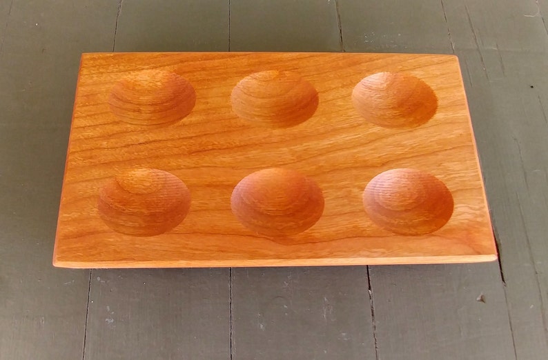 Half Dozen Wood Deviled Egg Tray Egg Platter Deviled Egg Etsy