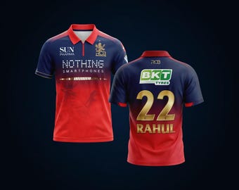 Personalized RCB Jersey 2026, Royal Challengers Bengaluru Cricket Shirt, Custom Name Number Jersey, IPL Fan Made Edition
