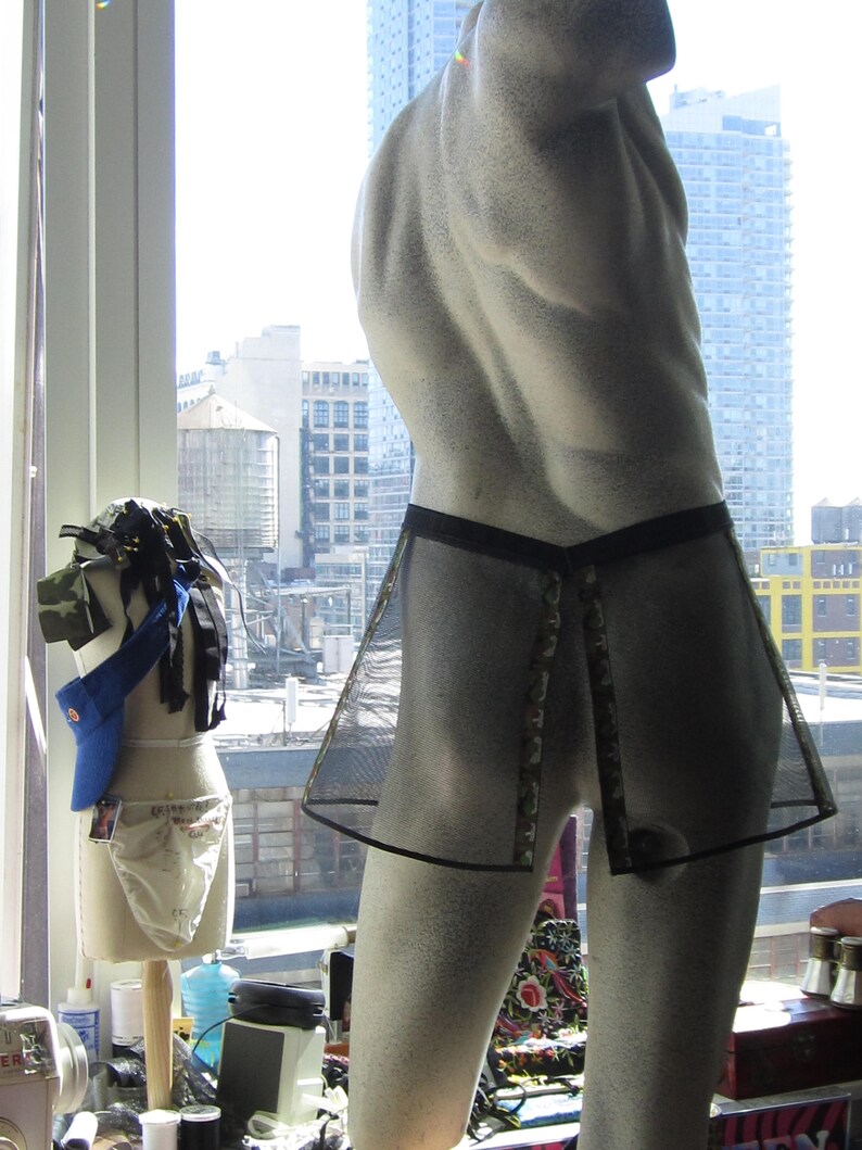 Unisex! : UNISEXY A-LINE SKIRTkilt wrap mesh Micro-mini length featured in photo!!!