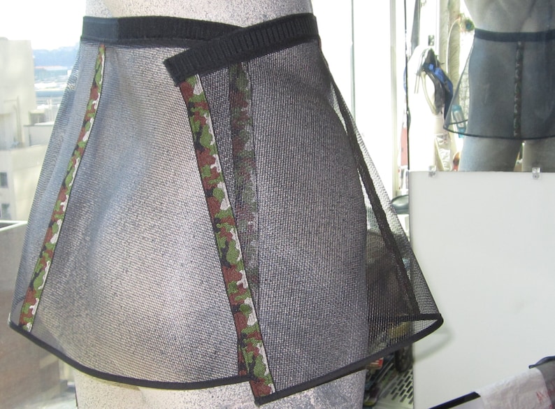 Unisex! : UNISEXY A-LINE SKIRTkilt wrap mesh Micro-mini length featured in photo!!!